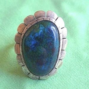 Vintage silver ring with gemstone
